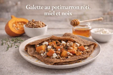 Galette au Potimarron Rôti, Miel
